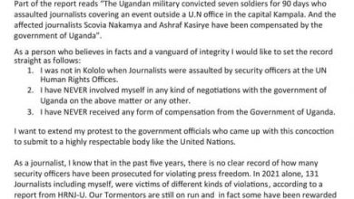 Photo of Top Ugandan Journalist Protests Compensation Allegations