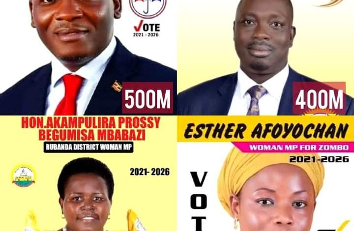 Mathias Mpuuga left, Silwany, Dorothy Akampurira and Esther