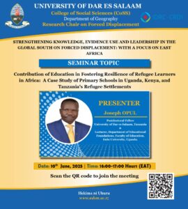 Dr. Joseph Opul is set to resent a research paper