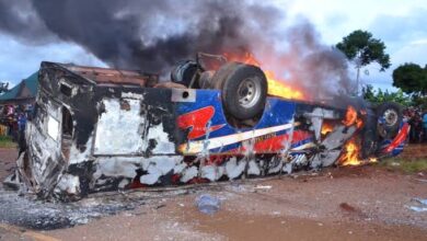 Photo of Tragedy on the Road: Three Dead in Fiery YY Bus Crash in Buikwe