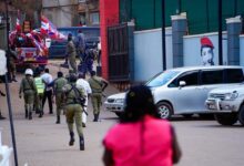 Photo of Chaos at NUP Headquarters as Police and Military Unleash Violence on Peaceful Gathering