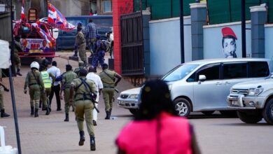 Photo of Chaos at NUP Headquarters as Police and Military Unleash Violence on Peaceful Gathering