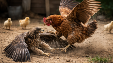 Photo of Hen’s Brave Last Stand: Viral Video of Mother Fighting Hawk to Save Her Chicks Captivates the World
