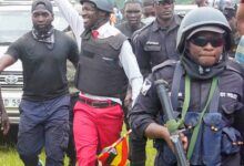 Photo of Police Officers Who Guarded Bobi Wine Campaigns Reportedly Arrested, Says Kyagulanyi