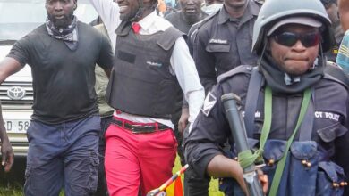 Photo of Police Officers Who Guarded Bobi Wine Campaigns Reportedly Arrested, Says Kyagulanyi
