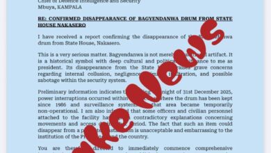 Photo of SFC Dismisses Alleged State House Letter on Bagyendanwa Drum as Fake