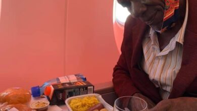 Photo of Village Man Dhabangi, The Good Old Man On Uganda Airline’s Plane Flight UR 202